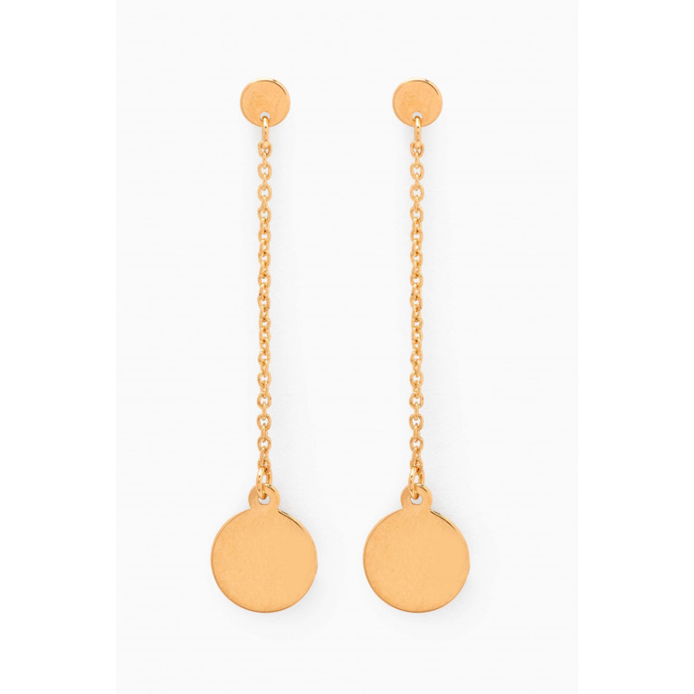 Damas - Galeria Disc Chain Earrings in 18kt Gold