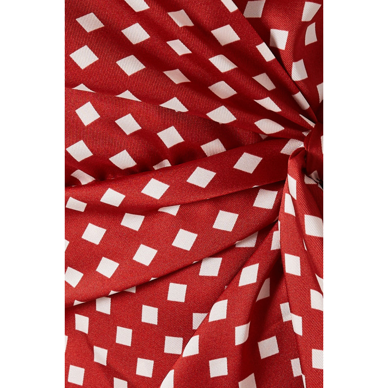 Marella - Bavero Printed Mini Wrap Dress in Recycled Twill