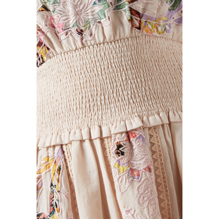 Hemant & Nandita - Floral-embroidered Maxi Dress
