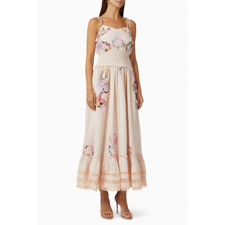Hemant & Nandita - Floral-embroidered Maxi Dress