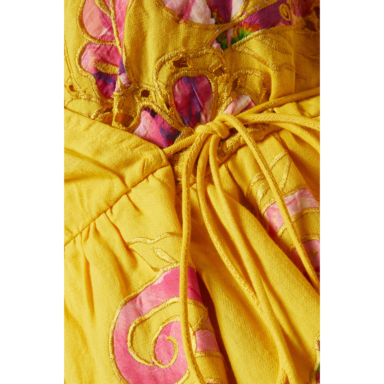 Hemant & Nandita - Floral-embroidered Mini Dress
