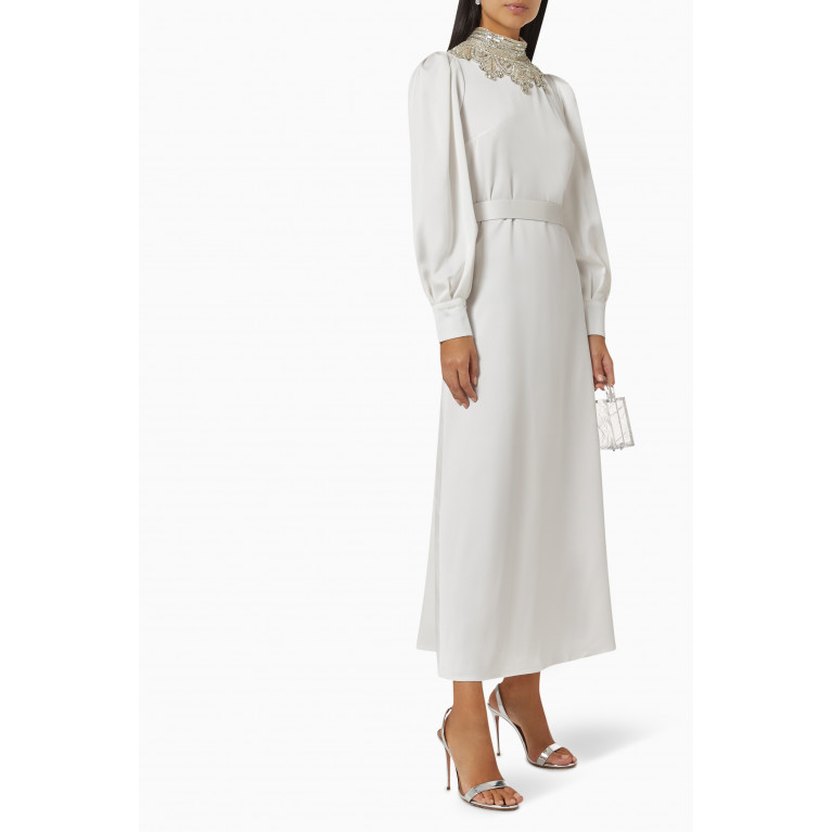 Senna - Cherelle Sequin-embellished Maxi Dress White