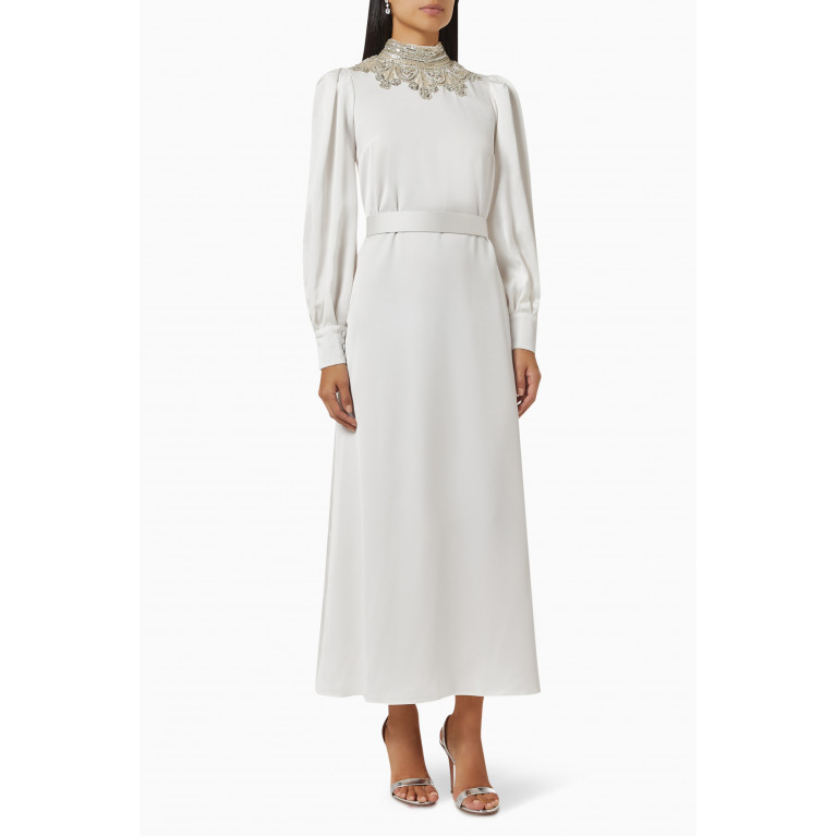 Senna - Cherelle Sequin-embellished Maxi Dress White