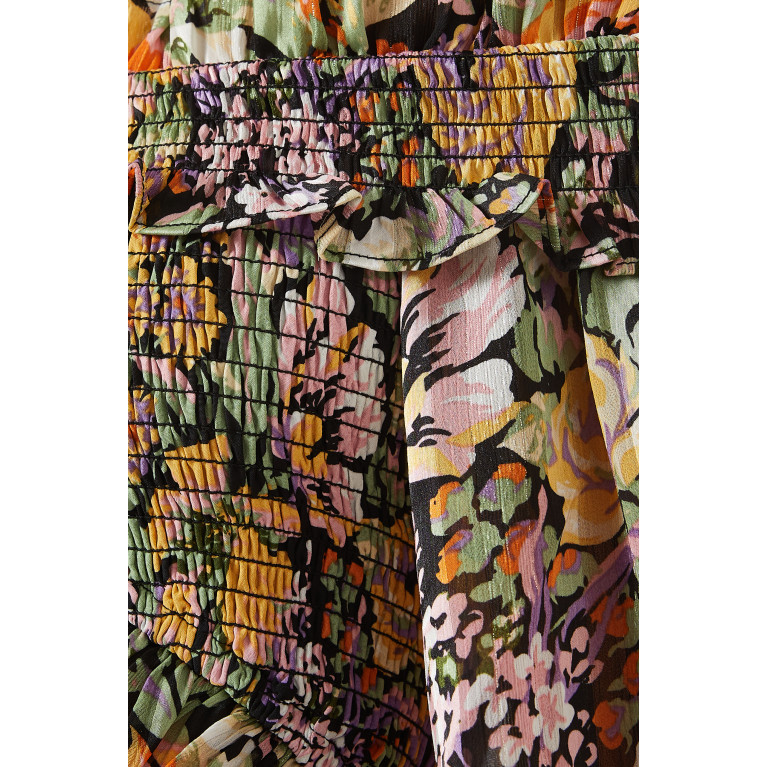 Elliatt - Mosaic Printed Off-shoulder Mini Dress
