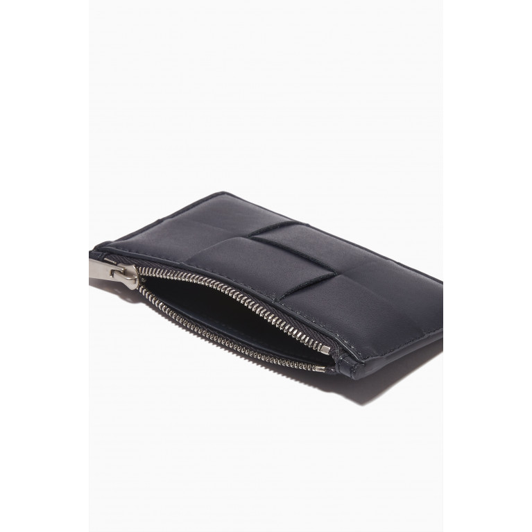 Bottega Veneta - Zipped Card Case in Intreccio Urban Leather