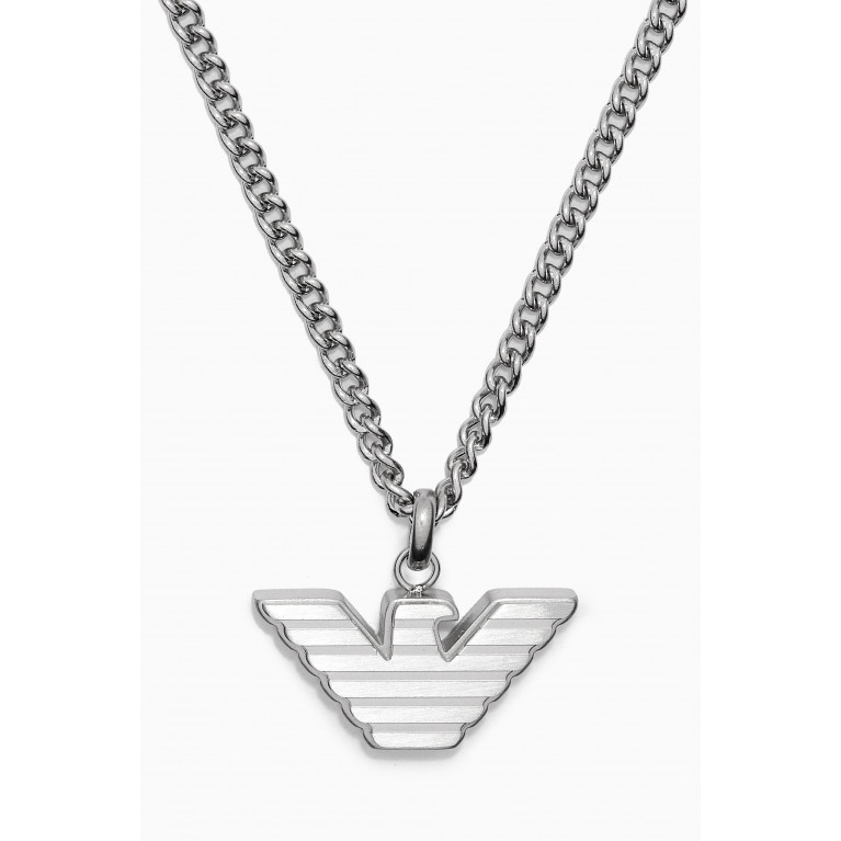 Emporio Armani - Essential Logo Necklace in Steel