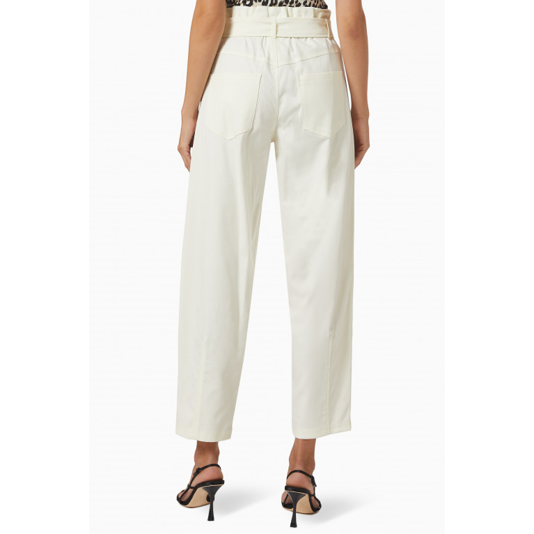 Marella - Pont Cropped Paperbag Pants in Stretch-viscose