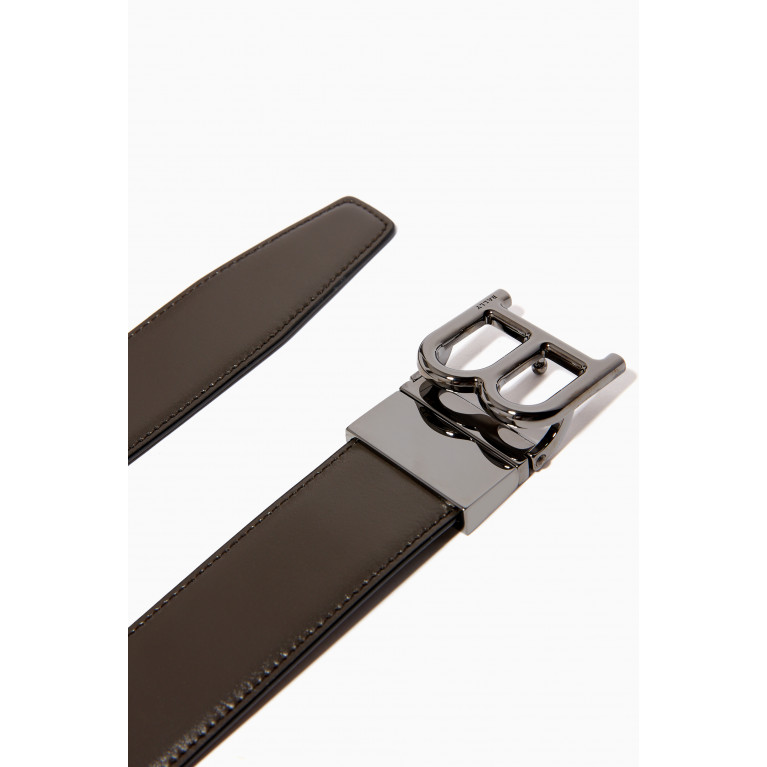 Bally - B Buckle Reversible Belt in Calf-leather Green