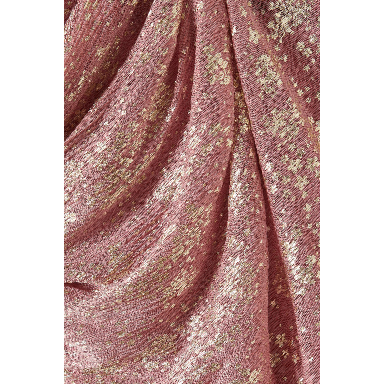 Amri - Twist-detail Cape Maxi Dress Pink