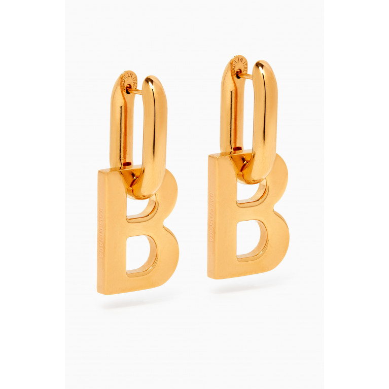 Balenciaga - B Chain XL Earrings in Brass