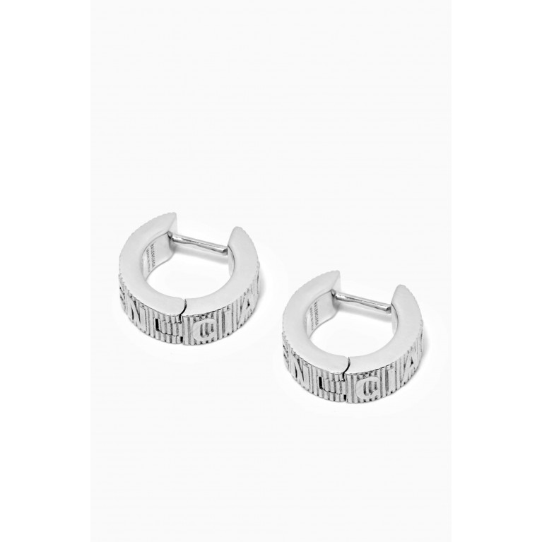 Balenciaga - Force Striped Earrings in Sterling Silver