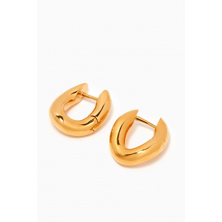 Balenciaga - Loop XXS Earrings in Shiny Brass