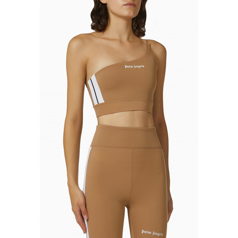 Palm Angels - Logo One-shoulder Top in Stretch Nylon