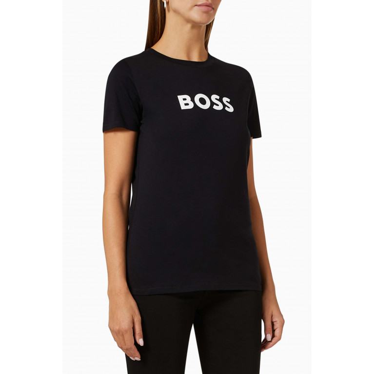 Boss - Logo Print T-shirt in Cotton Jersey