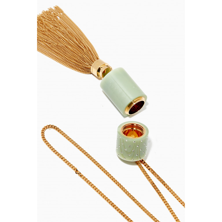 Saint Laurent - Saint Laurent - Angelica Mini Tube Necklace in Plexiglass & Metal