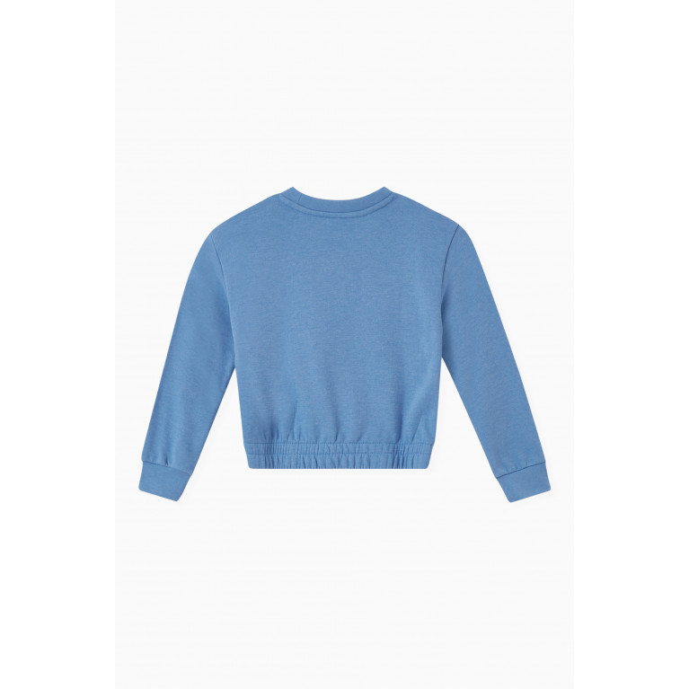 Name It - Embroiderd Heart Sweatshirt in Cotton Blue