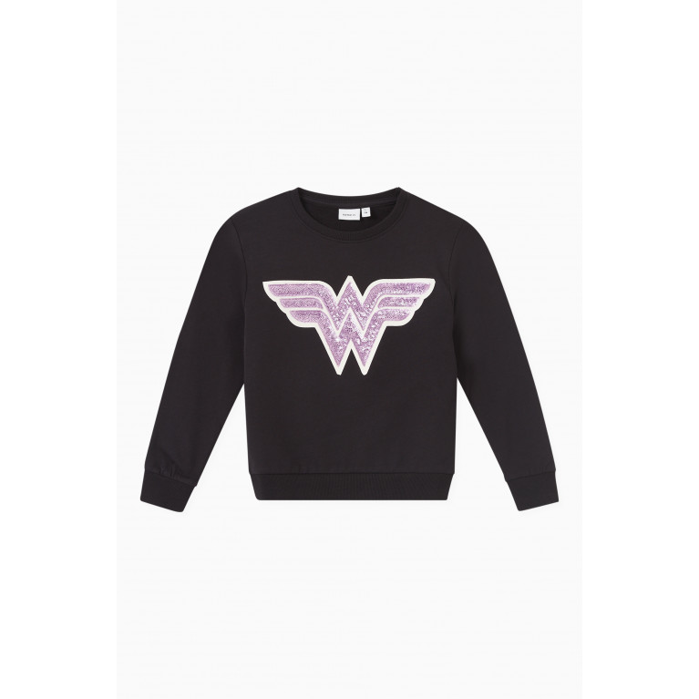 Name It - Supergirl Sweatshirt in Cotton Grey