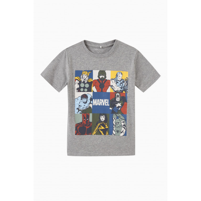 Name It - Marvel-print T-shirt in Cotton-jersey Grey