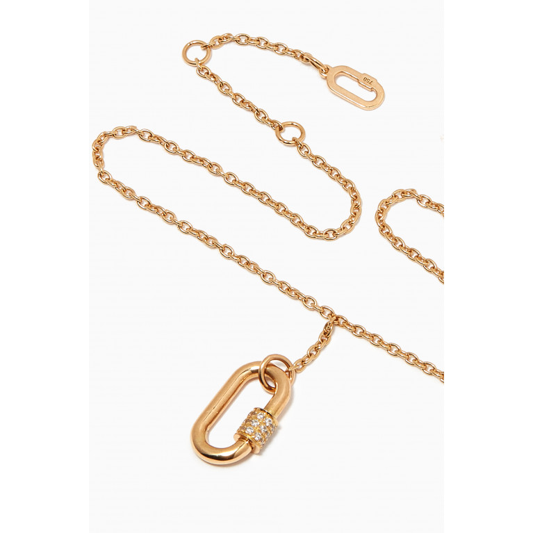 Maison H Jewels - LoveLock Diamond Pendant Anklet in 18kt Yellow Gold Yellow