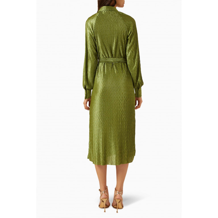 Y.A.S - Yasomira Shirt Dress in Recycled Polyester Green