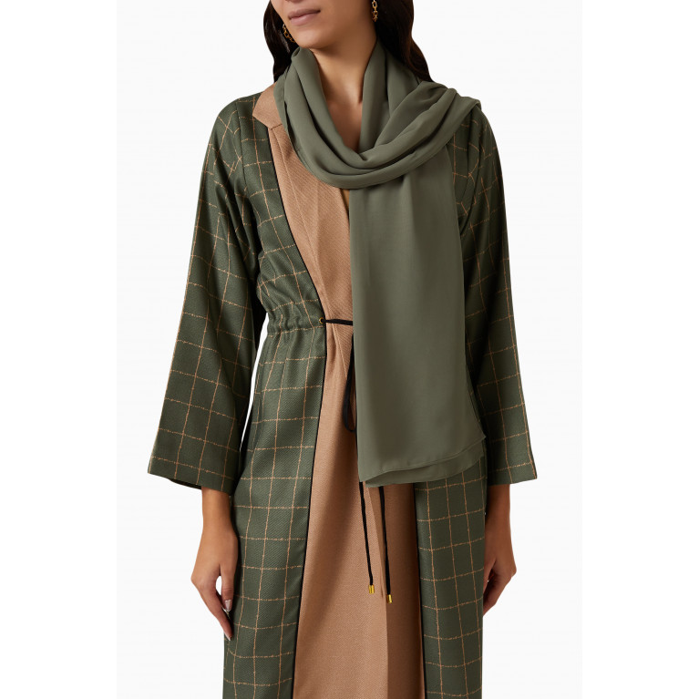 ZAH Design - Checked Abaya in Tencel