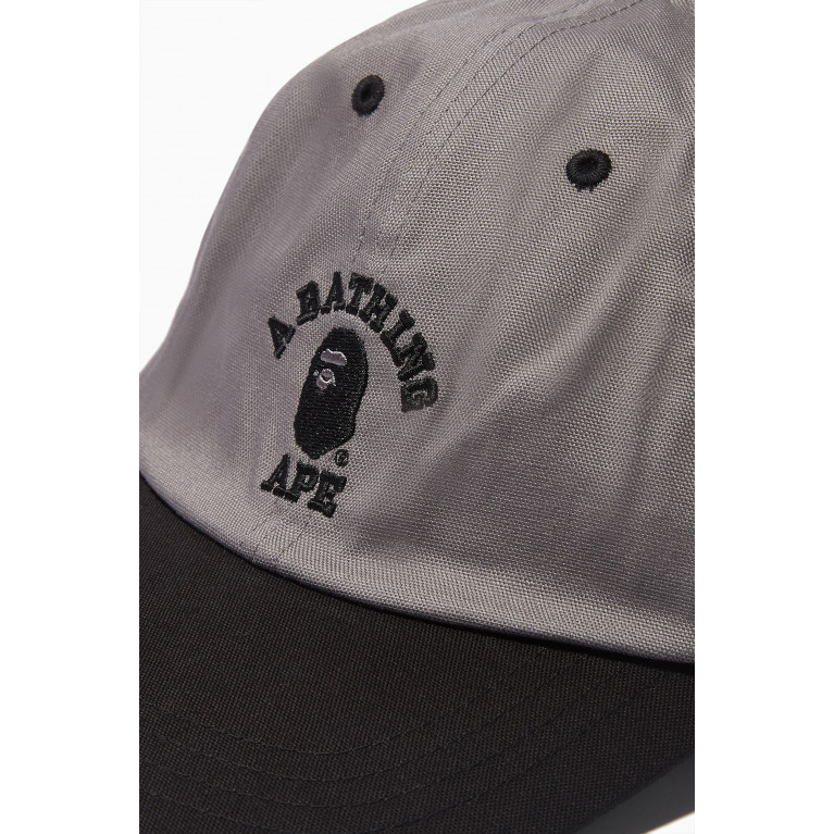A Bathing Ape - College Panel Baseball Cap in Canvas