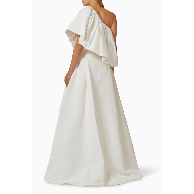 Alexia Maria - Irena Jumpsuit with Overskirt in Silk Faille