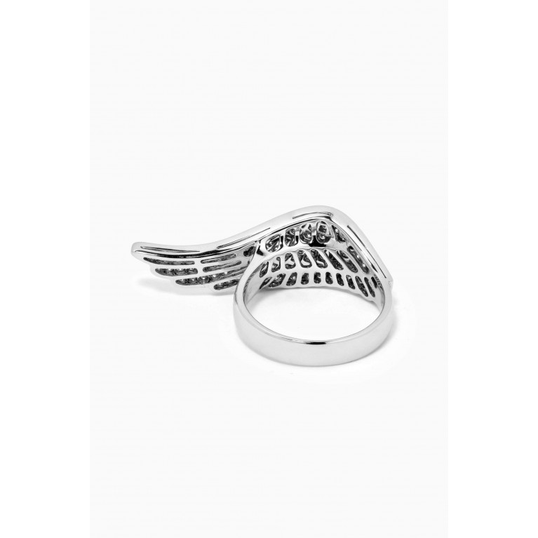 Garrard - Classic Wings Diamond Ring in 18kt White Gold