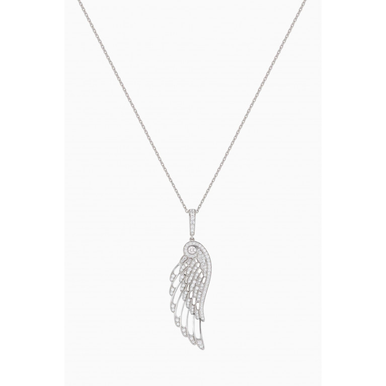 Garrard - Wings Embrace Diamond Necklace in 18kt White Gold