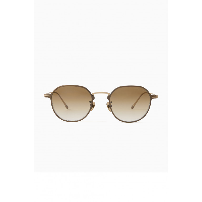 Giorgio Armani - Round Frame Sunglasses in Metal Brown