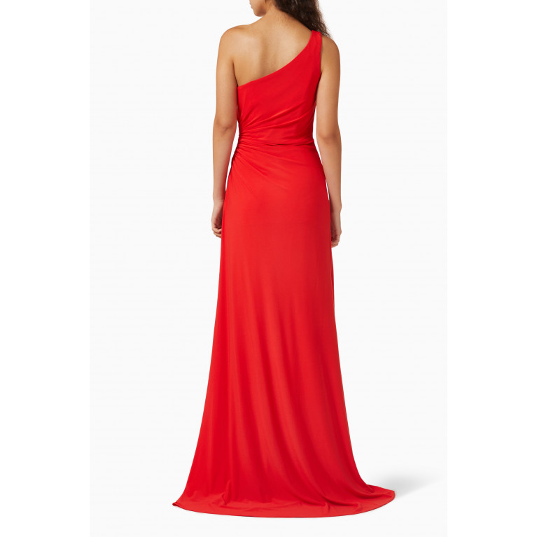 Mac Duggal - Ruched One-shoulder Maxi Dress in Jersey