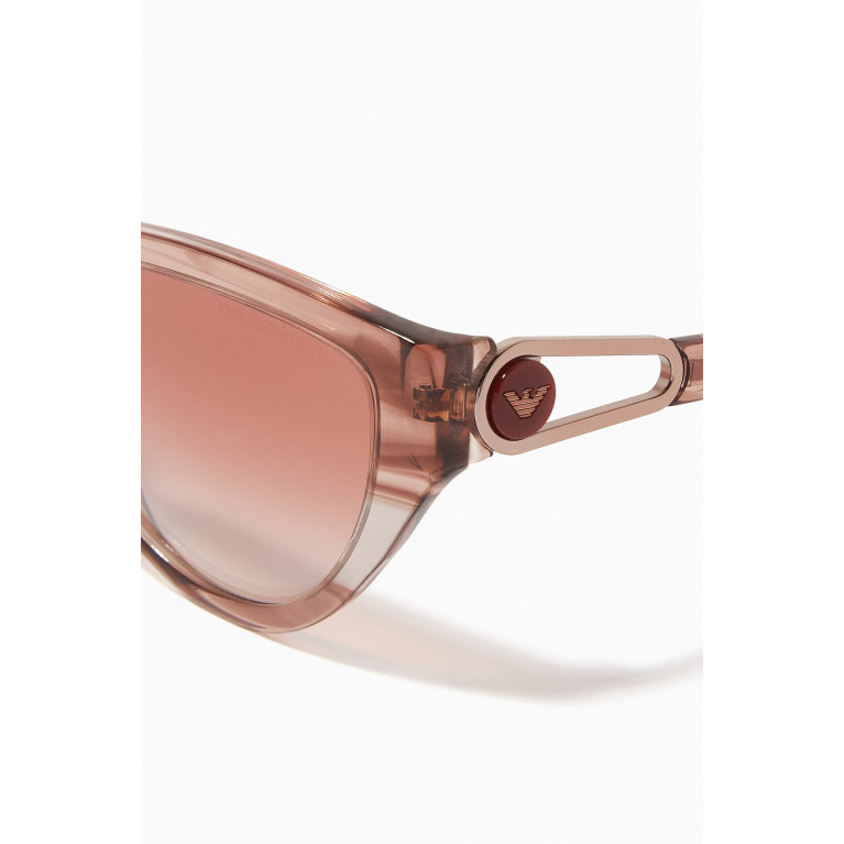 Emporio Armani - Cat-eye Sunglasses in Acetate Pink