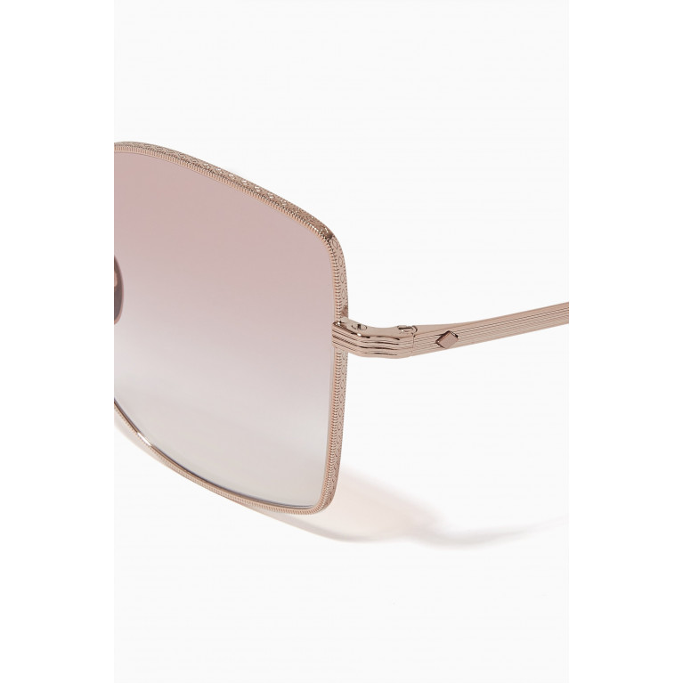 Giorgio Armani - Square Frame Sunglasses in Metal Pink