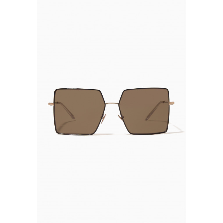 Giorgio Armani - Square Frame Sunglasses in Metal Brown