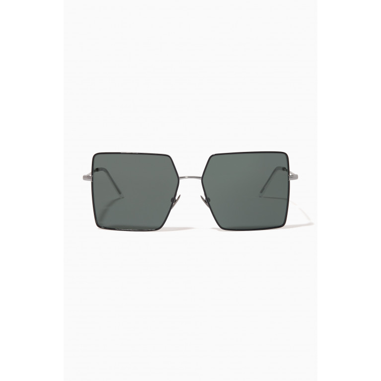 Giorgio Armani - Square Frame Sunglasses in Metal Grey