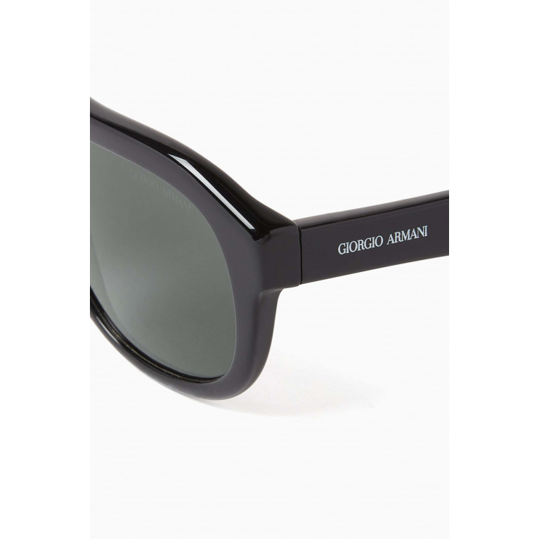 Giorgio Armani - D-frame Sunglasses in Acetate Grey
