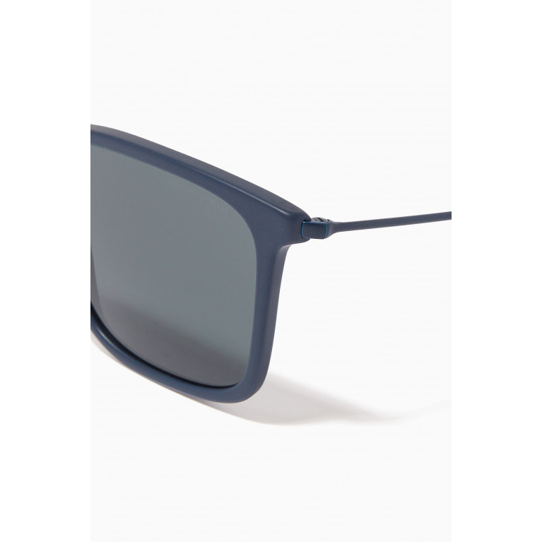 Giorgio Armani - D-frame Sunglasses in Acetate & Metal Blue