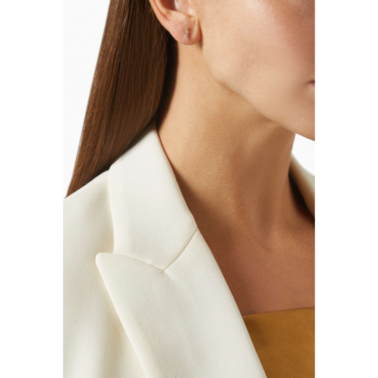 Otiumberg - Diamond Bar Single Stud Earring in 9kt Yellow Gold