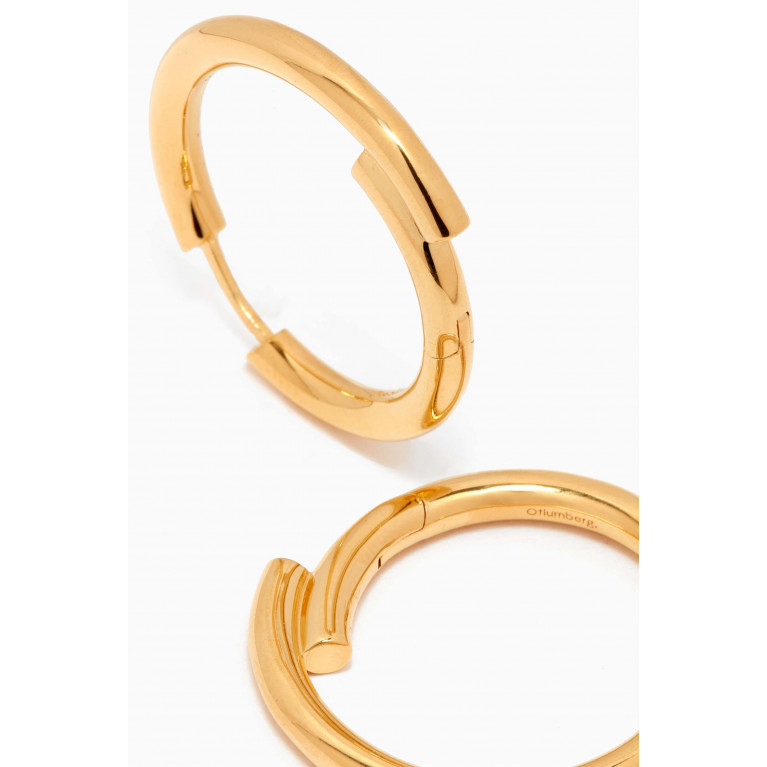 Otiumberg - Chaos Hoop Earrings in Yellow Gold Vermeil