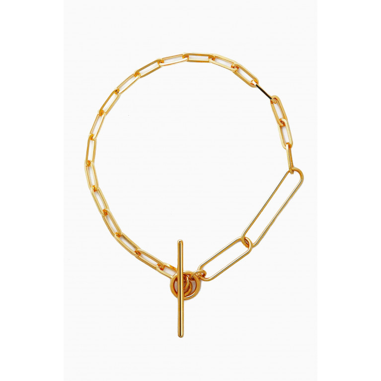Otiumberg - Two Chain Paperclip Bracelet in Yellow Gold Vermeil