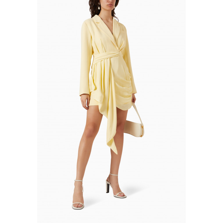 C/MEO - Caught-up Mini Dress in Crepe Neutral