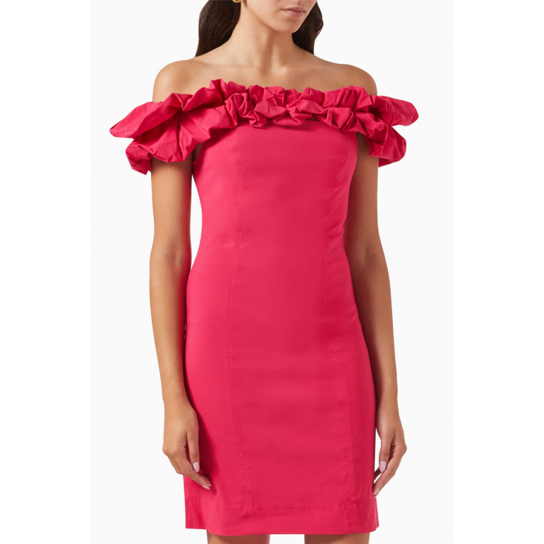Y.A.S - Yascarrie Mini Dress in Viscose Pink