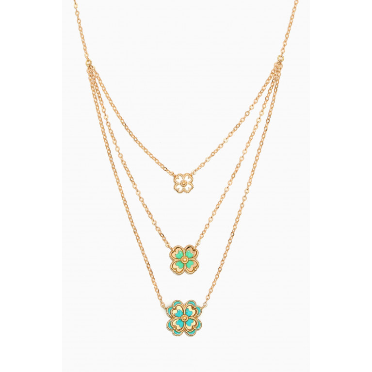 Damas - Farfasha Giardino Layered Necklace in 18kt Yellow Gold