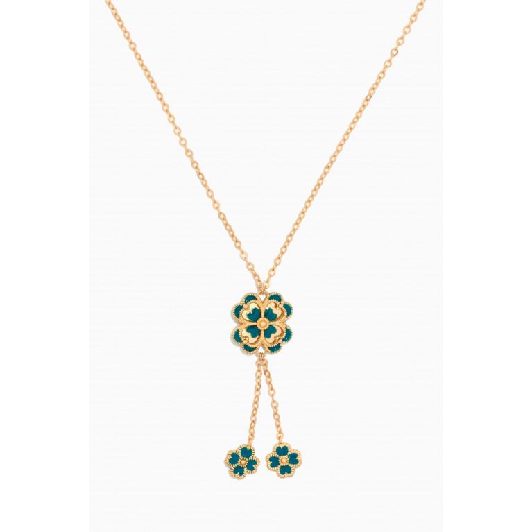 Damas - Farfasha Giardino Drop Pendant Necklace in 18kt Yellow Gold
