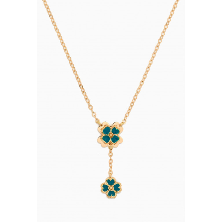 Damas - Farfasha Giardino Drop Pendant Necklace in 18kt Yellow Gold