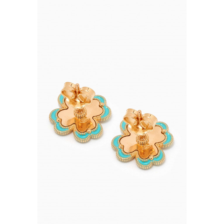 Damas - Farfasha Giardino Stud Earrings in 18kt Yellow Gold