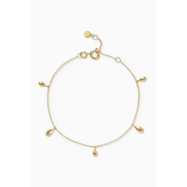 The Alkemistry - Multi Drop Anklet in 18kt Yellow Gold