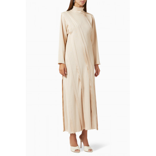 BAQA - Pleated High-neck Midi Dress