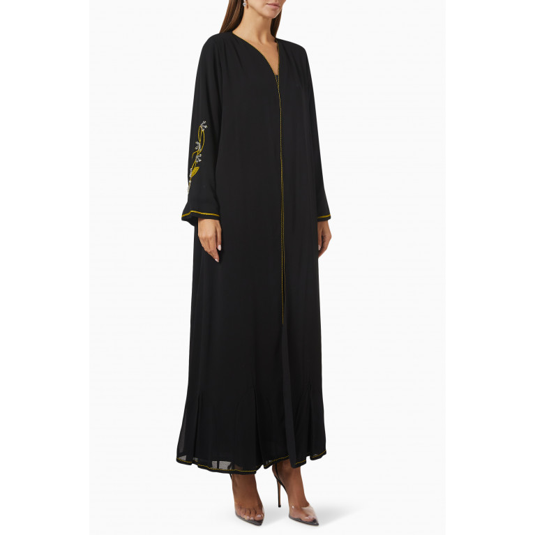 Hessa Falasi - Lily of the Valley Embroidered Abaya