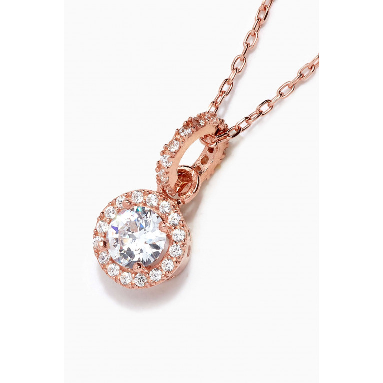 KHAILO SILVER - Crystal Solitaire Pendant Necklace in Sterling Silver